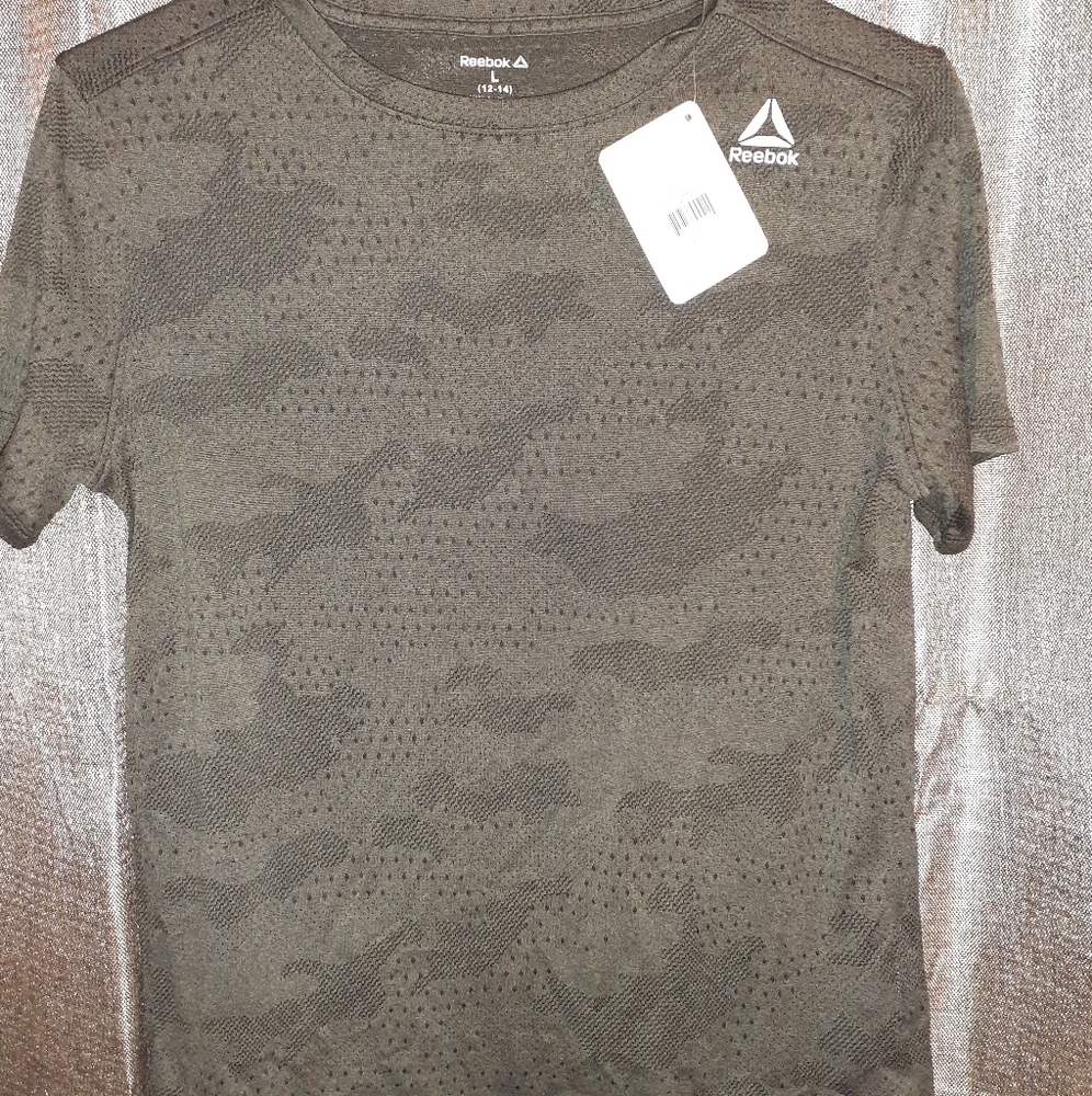 Boys large grey Reebok athletic shirt with tags